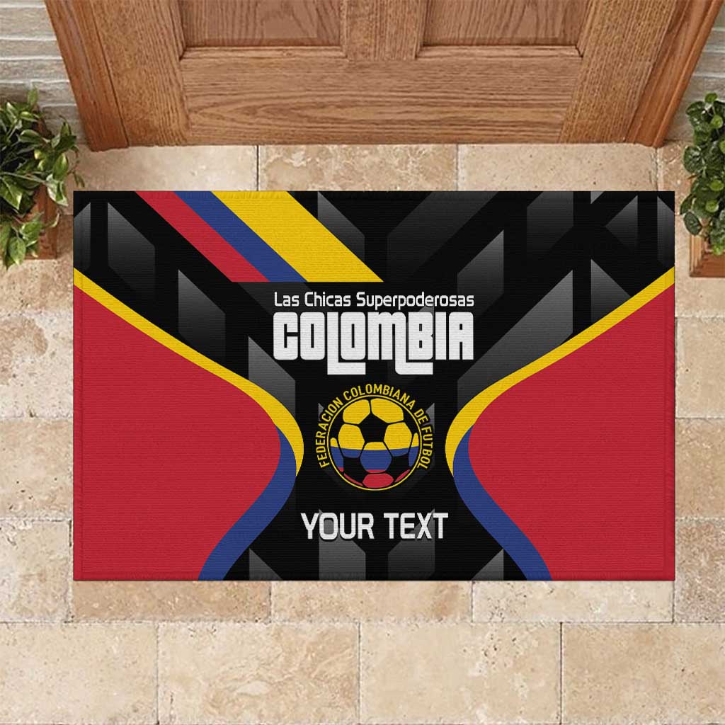 Custom Colombia Football Rubber Doormat Vamos Las Chicas Superpoderosas - Wonder Print Shop