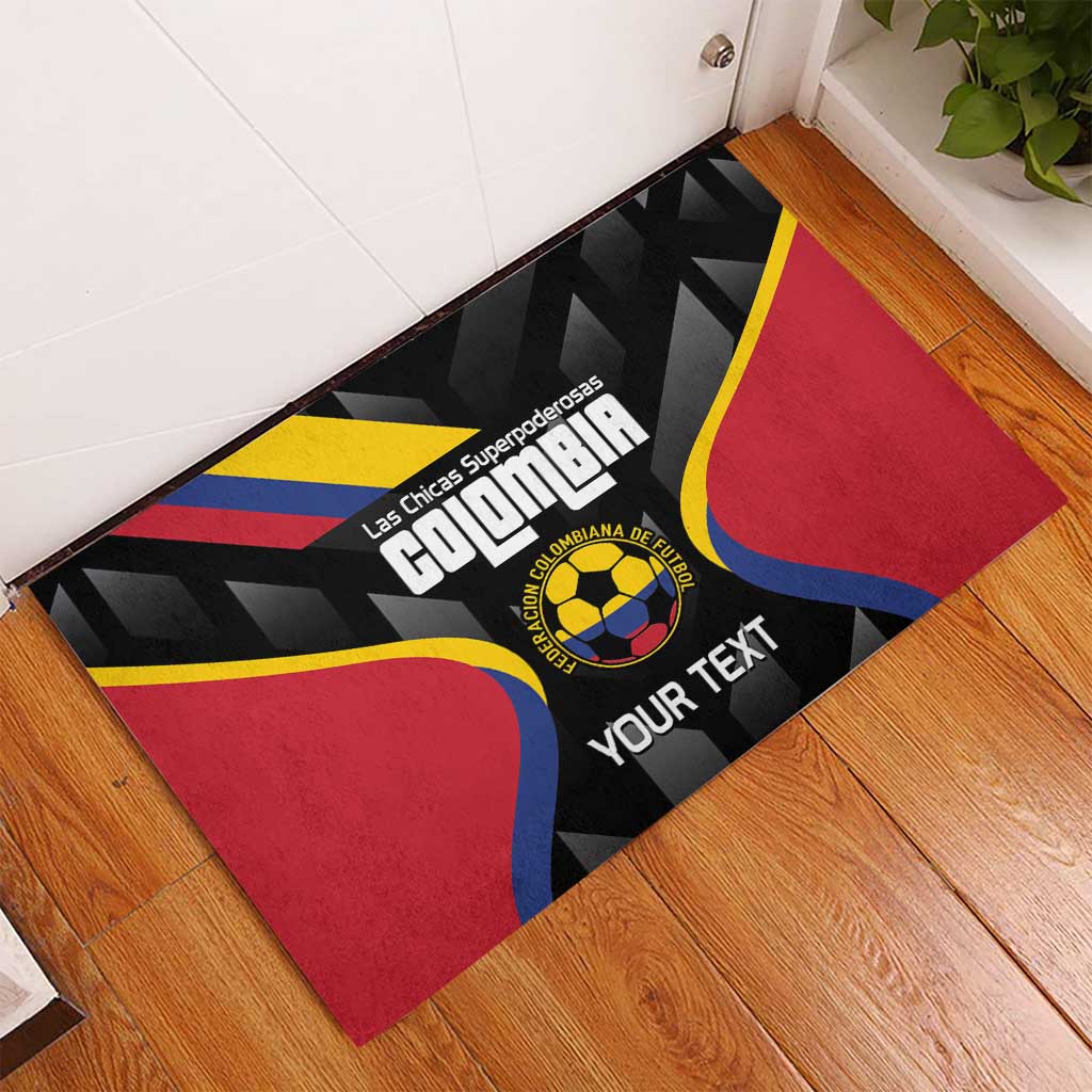 Custom Colombia Football Rubber Doormat Vamos Las Chicas Superpoderosas - Wonder Print Shop