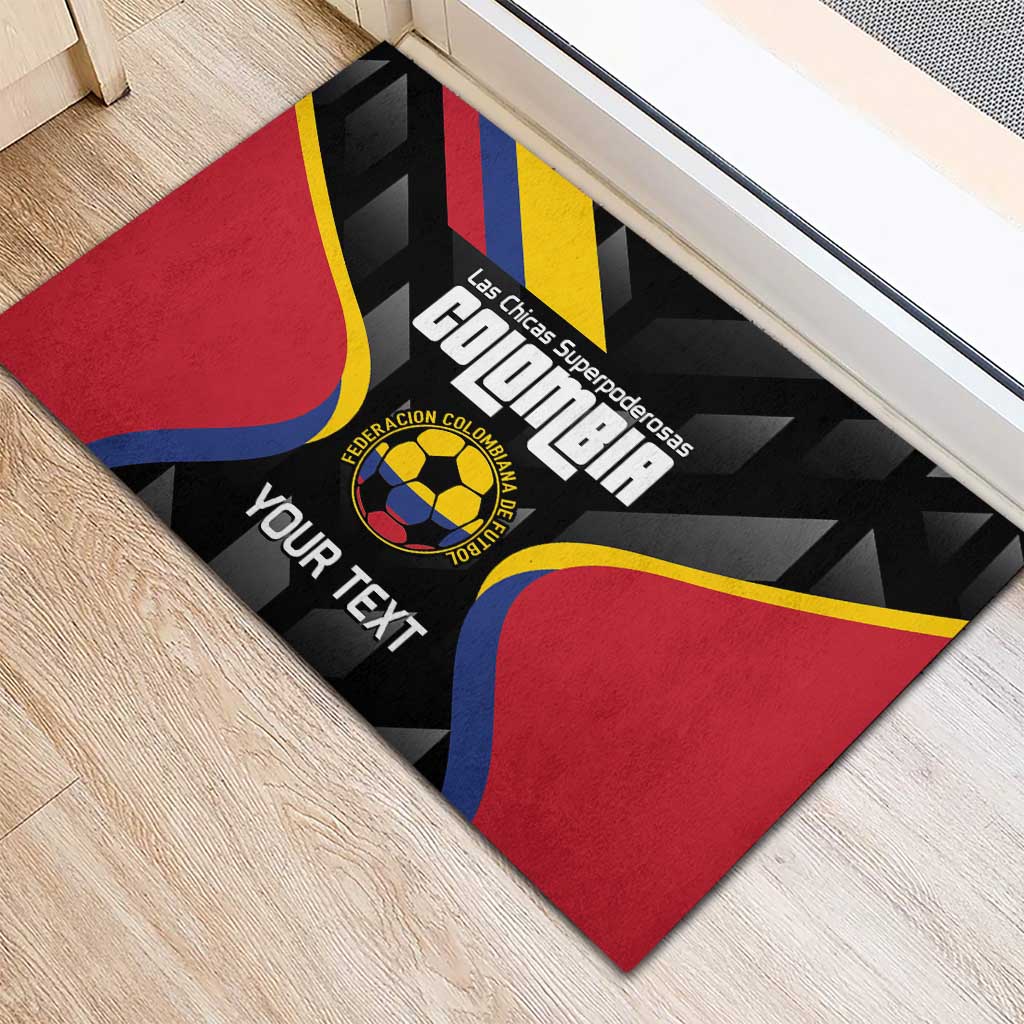 Custom Colombia Football Rubber Doormat Vamos Las Chicas Superpoderosas - Wonder Print Shop