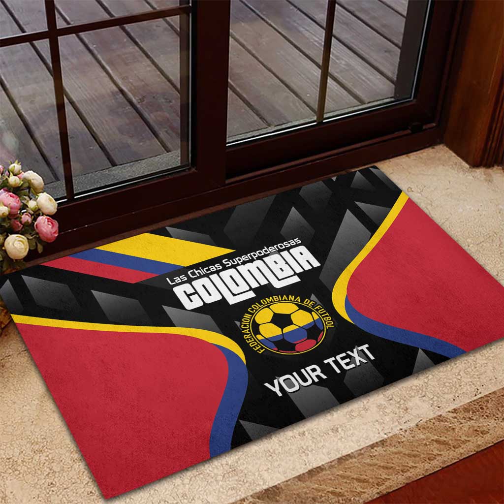 Custom Colombia Football Rubber Doormat Vamos Las Chicas Superpoderosas - Wonder Print Shop