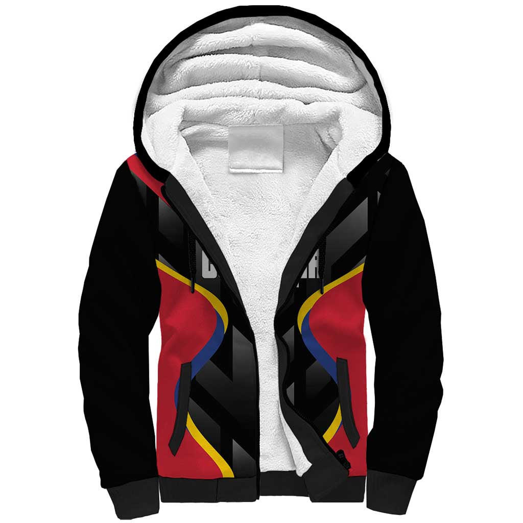 Custom Colombia Football Sherpa Hoodie Vamos Las Chicas Superpoderosas - Wonder Print Shop