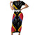 Custom Colombia Football Short Sleeve Bodycon Dress Vamos Las Chicas Superpoderosas - Wonder Print Shop