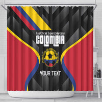 Custom Colombia Football Shower Curtain Vamos Las Chicas Superpoderosas - Wonder Print Shop