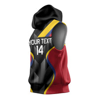 Custom Colombia Football Sleeveless Hoodie Vamos Las Chicas Superpoderosas - Wonder Print Shop