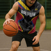 Custom Colombia Football Sleeveless Hoodie Vamos Las Chicas Superpoderosas - Wonder Print Shop