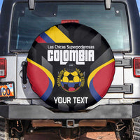 Custom Colombia Football Spare Tire Cover Vamos Las Chicas Superpoderosas - Wonder Print Shop
