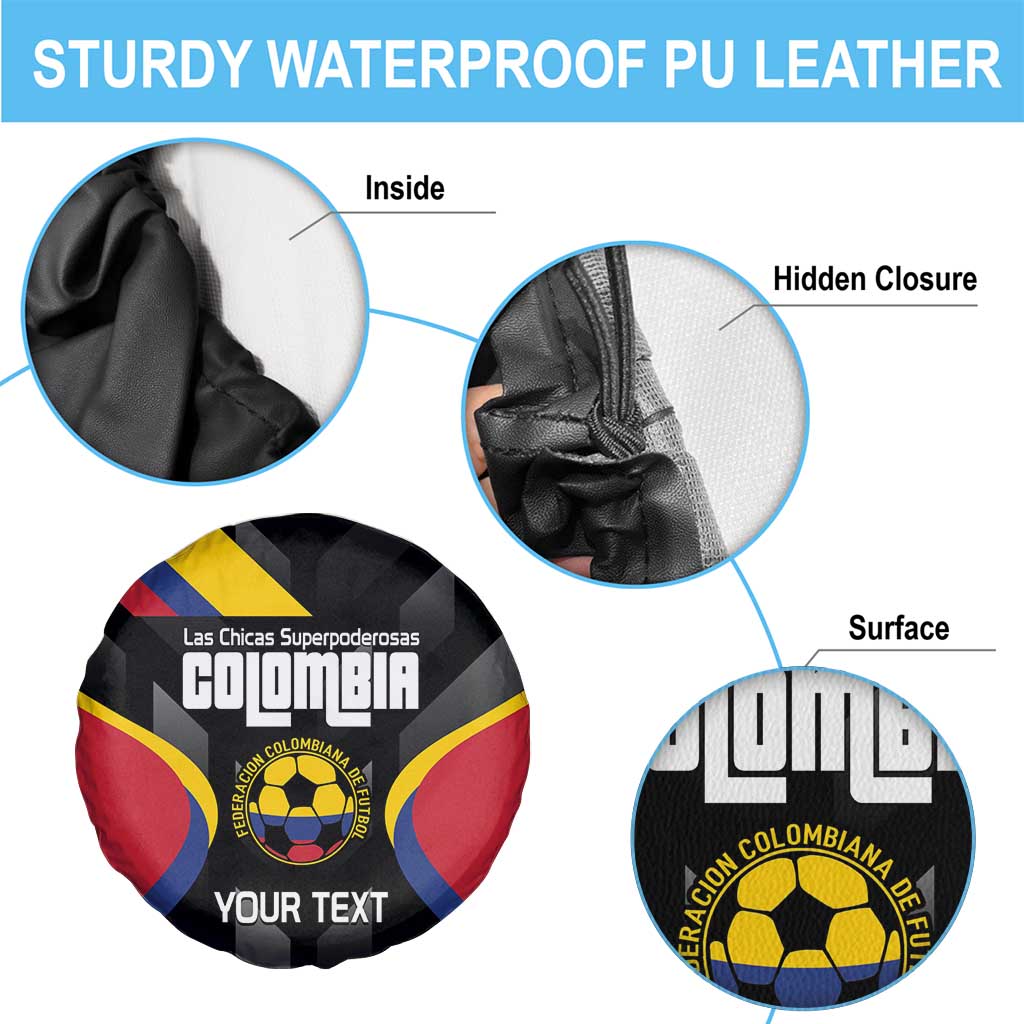 Custom Colombia Football Spare Tire Cover Vamos Las Chicas Superpoderosas - Wonder Print Shop