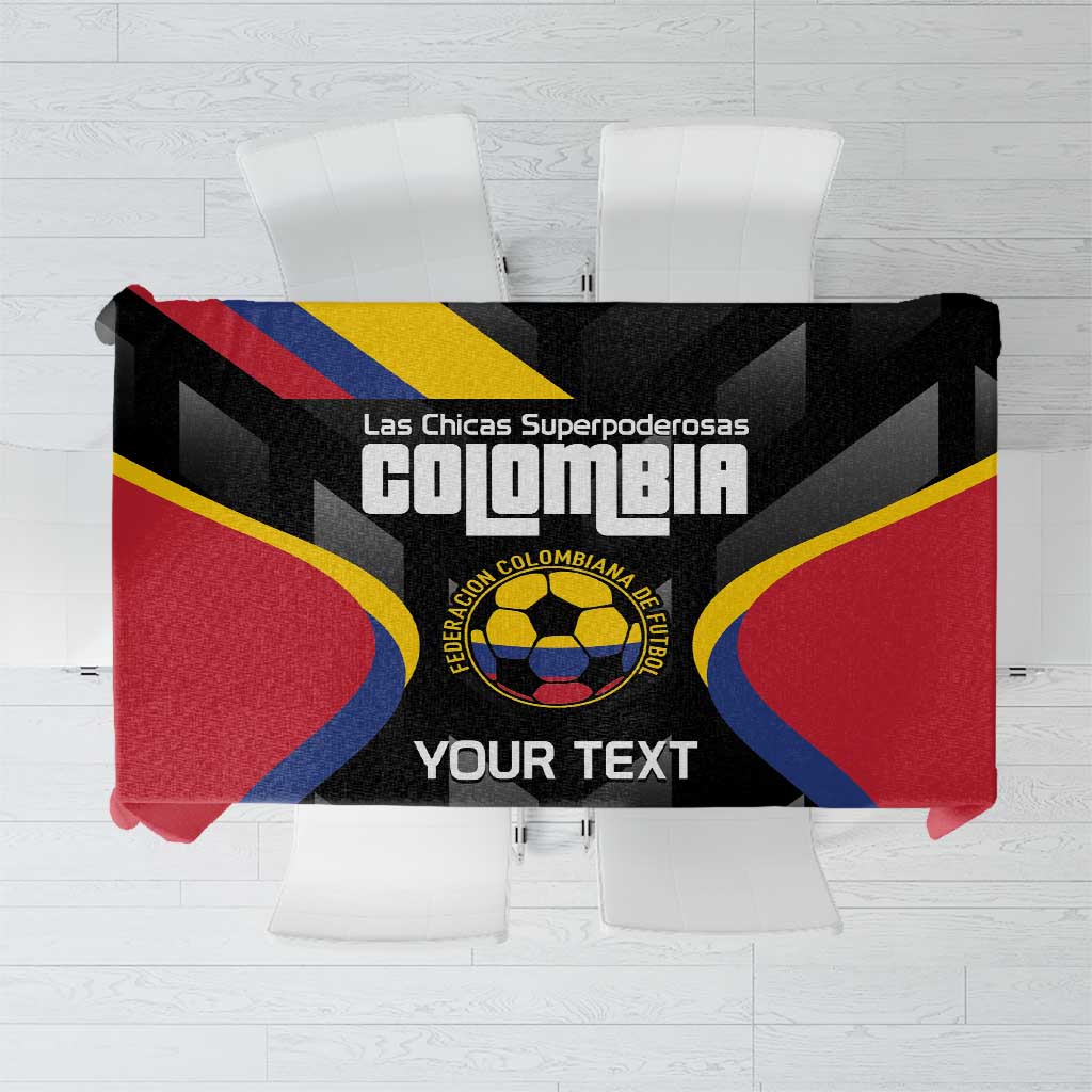Custom Colombia Football Tablecloth Vamos Las Chicas Superpoderosas - Wonder Print Shop