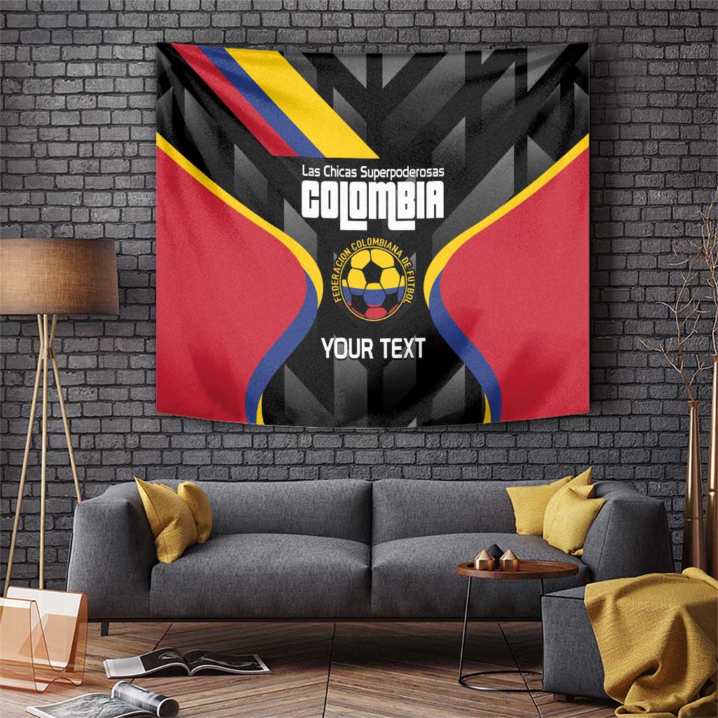 Custom Colombia Football Tapestry Vamos Las Chicas Superpoderosas - Wonder Print Shop