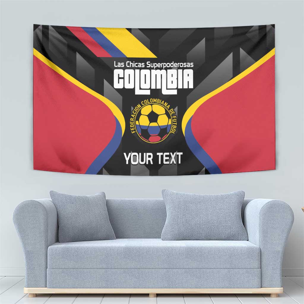 Custom Colombia Football Tapestry Vamos Las Chicas Superpoderosas - Wonder Print Shop
