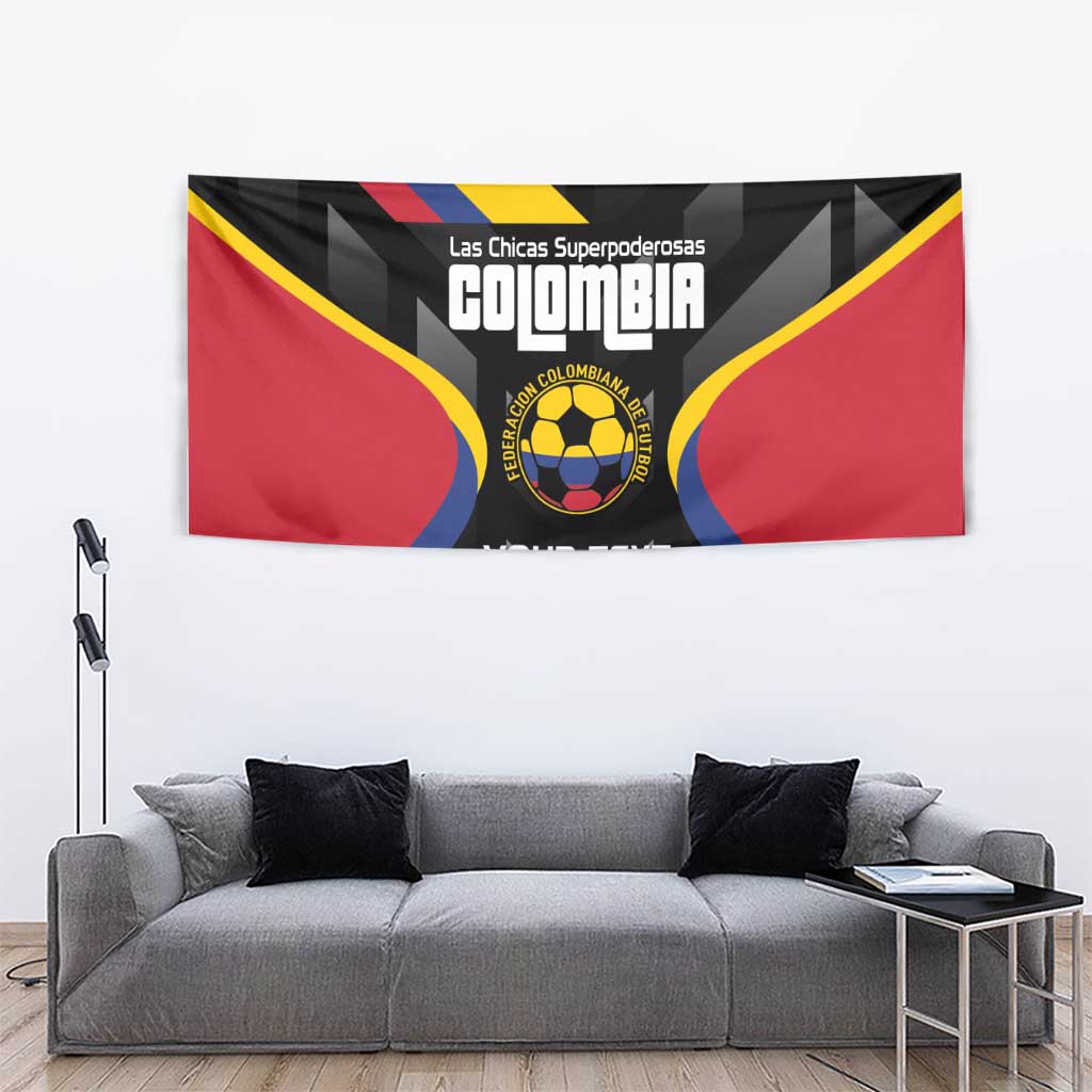 Custom Colombia Football Tapestry Vamos Las Chicas Superpoderosas - Wonder Print Shop