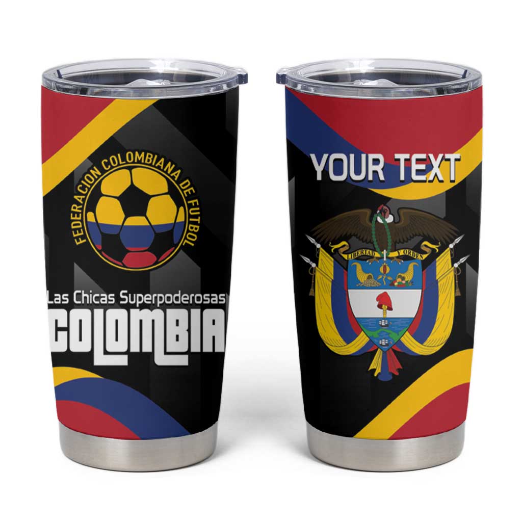 Custom Colombia Football Tumbler Cup Vamos Las Chicas Superpoderosas - Wonder Print Shop