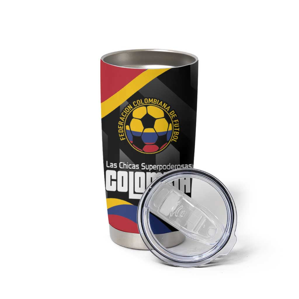 Custom Colombia Football Tumbler Cup Vamos Las Chicas Superpoderosas - Wonder Print Shop