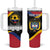Custom Colombia Football Tumbler With Handle Vamos Las Chicas Superpoderosas - Wonder Print Shop