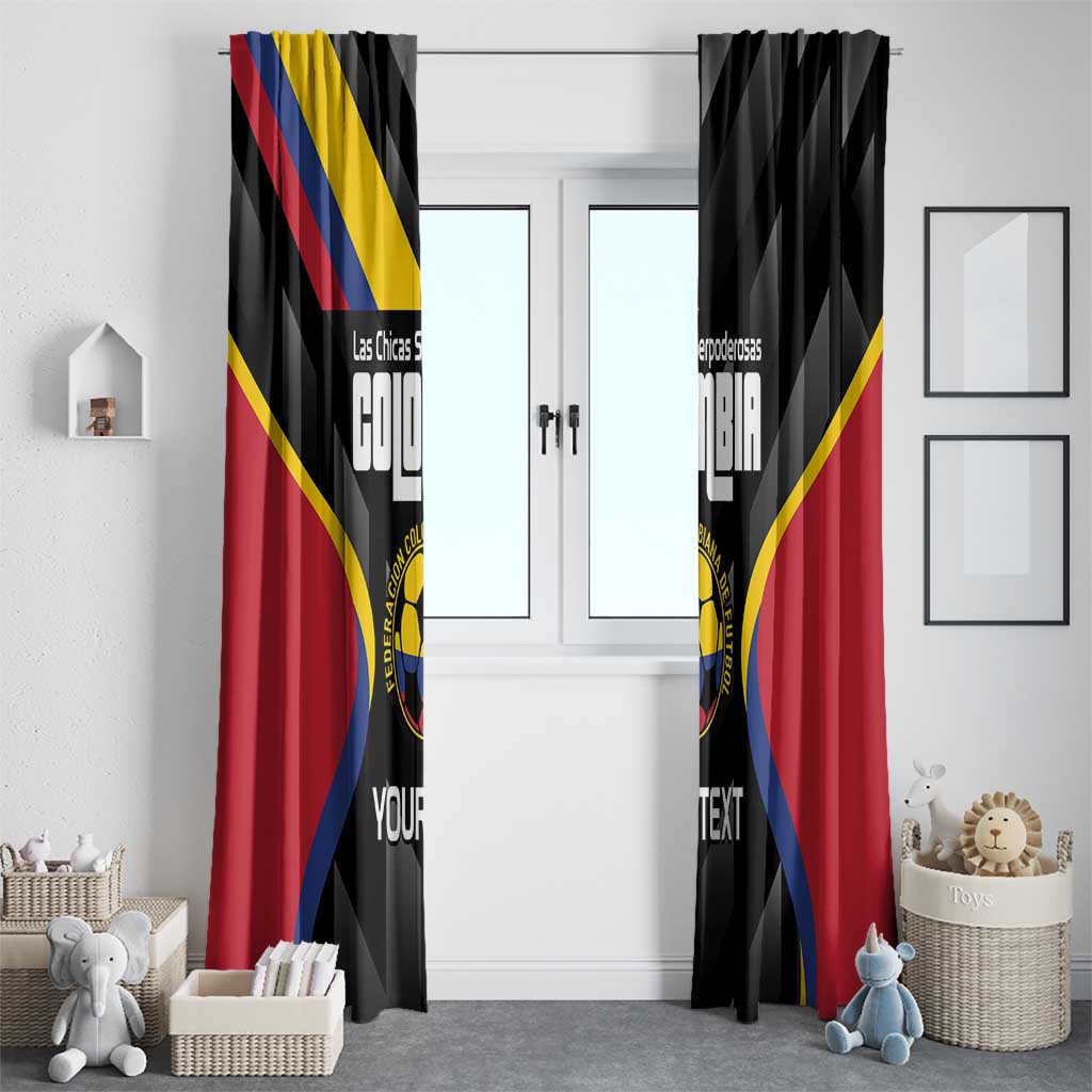Custom Colombia Football Window Curtain Vamos Las Chicas Superpoderosas - Wonder Print Shop