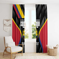 Custom Colombia Football Window Curtain Vamos Las Chicas Superpoderosas - Wonder Print Shop