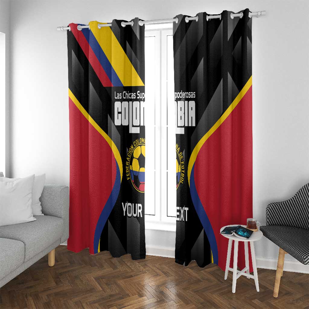 Custom Colombia Football Window Curtain Vamos Las Chicas Superpoderosas - Wonder Print Shop