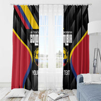 Custom Colombia Football Window Curtain Vamos Las Chicas Superpoderosas - Wonder Print Shop