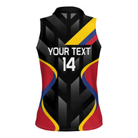 Custom Colombia Football Women Sleeveless Polo Shirt Vamos Las Chicas Superpoderosas - Wonder Print Shop