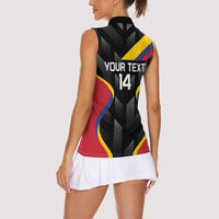 Custom Colombia Football Women Sleeveless Polo Shirt Vamos Las Chicas Superpoderosas - Wonder Print Shop