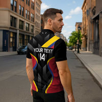 Custom Colombia Football Zipper Polo Shirt Vamos Las Chicas Superpoderosas - Wonder Print Shop