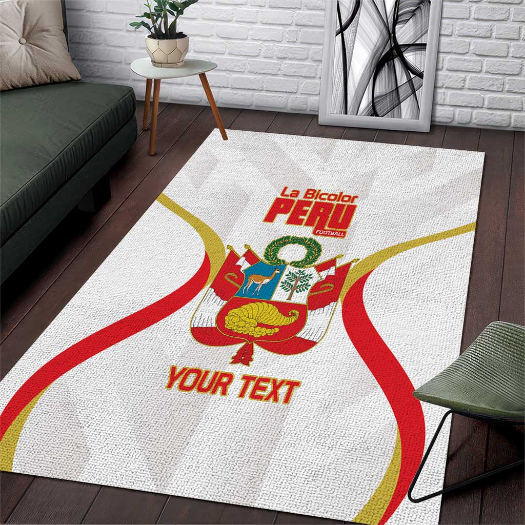 Custom Peru Football Area Rug Vamos La Bicolor - Wonder Print Shop