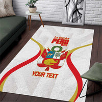 Custom Peru Football Area Rug Vamos La Bicolor - Wonder Print Shop