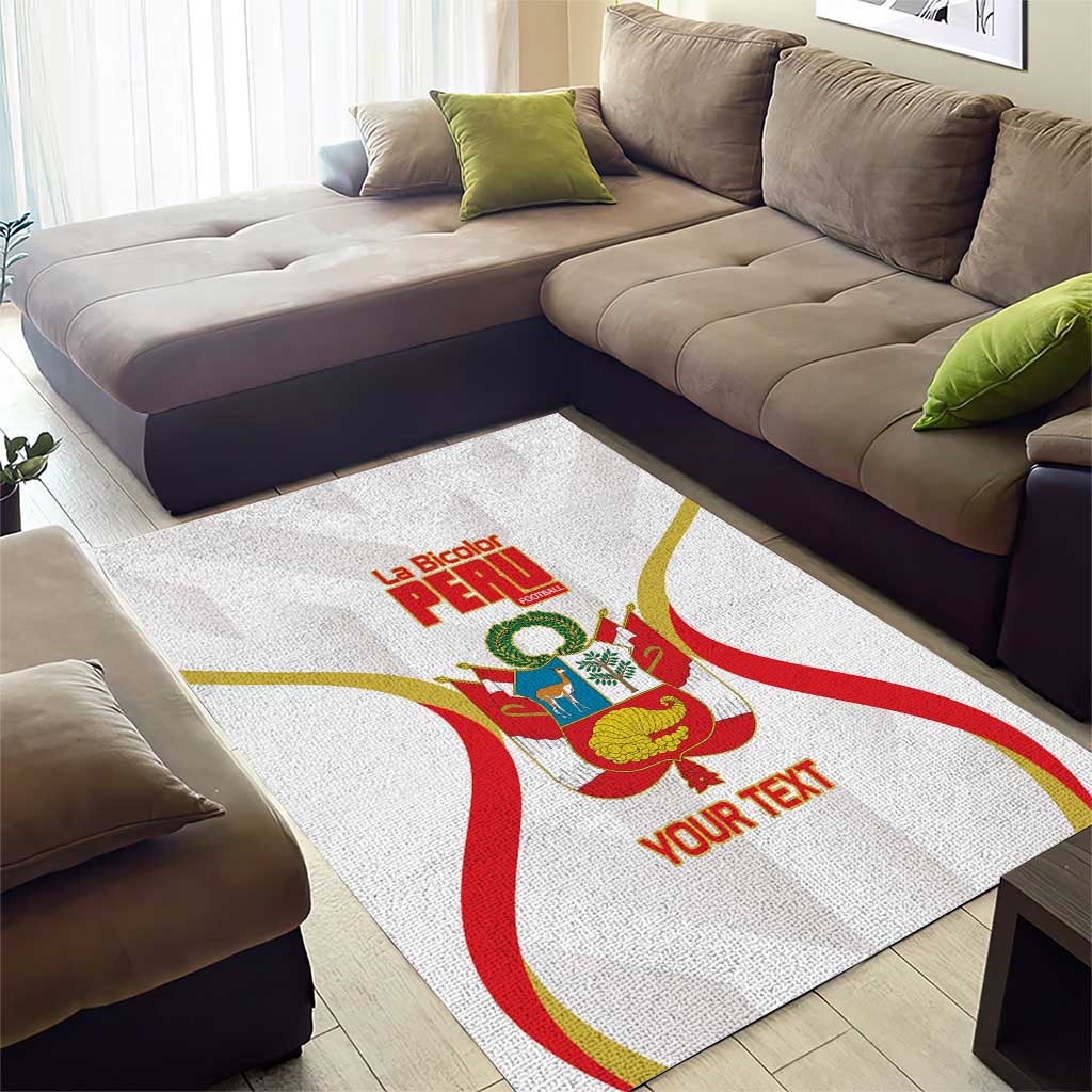 Custom Peru Football Area Rug Vamos La Bicolor - Wonder Print Shop
