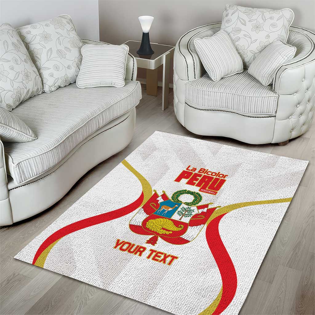 Custom Peru Football Area Rug Vamos La Bicolor - Wonder Print Shop