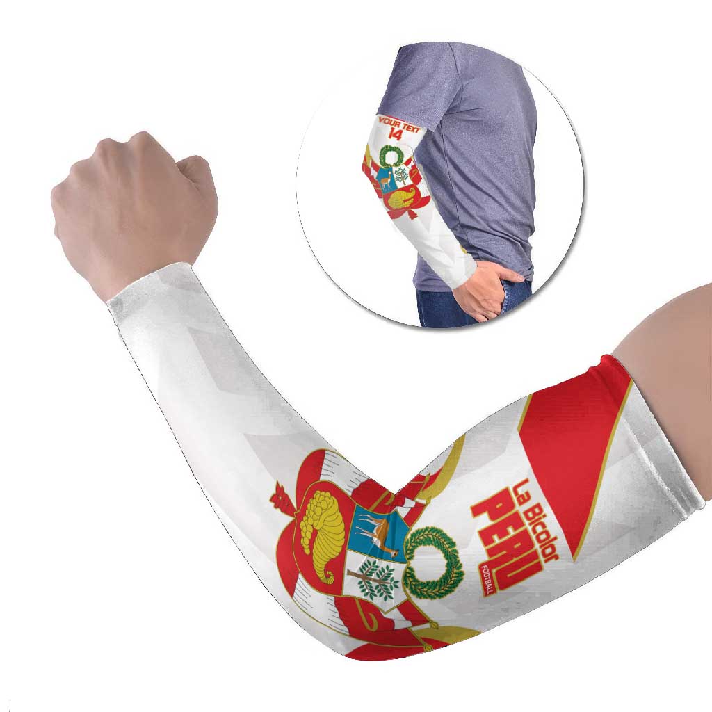 Custom Peru Football Arm Sleeves Vamos La Bicolor - Wonder Print Shop