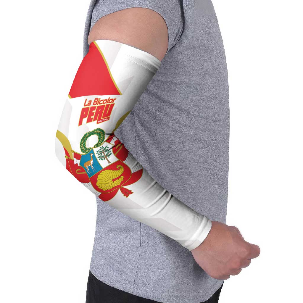 Custom Peru Football Arm Sleeves Vamos La Bicolor - Wonder Print Shop