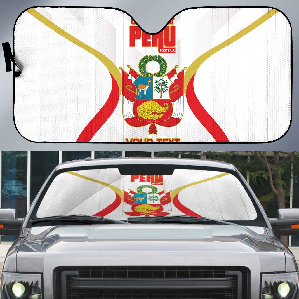 Custom Peru Football Auto Sun Shade Vamos La Bicolor - Wonder Print Shop