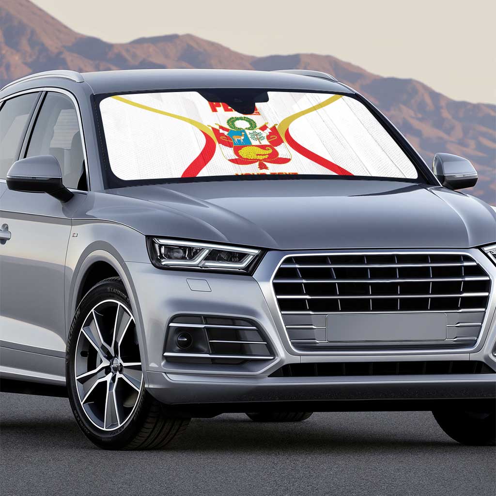 Custom Peru Football Auto Sun Shade Vamos La Bicolor - Wonder Print Shop