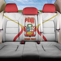 Custom Peru Football Back Car Seat Cover Vamos La Bicolor - Wonder Print Shop
