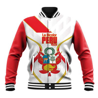 Custom Peru Football Baseball Jacket Vamos La Bicolor - Wonder Print Shop