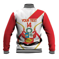 Custom Peru Football Baseball Jacket Vamos La Bicolor - Wonder Print Shop