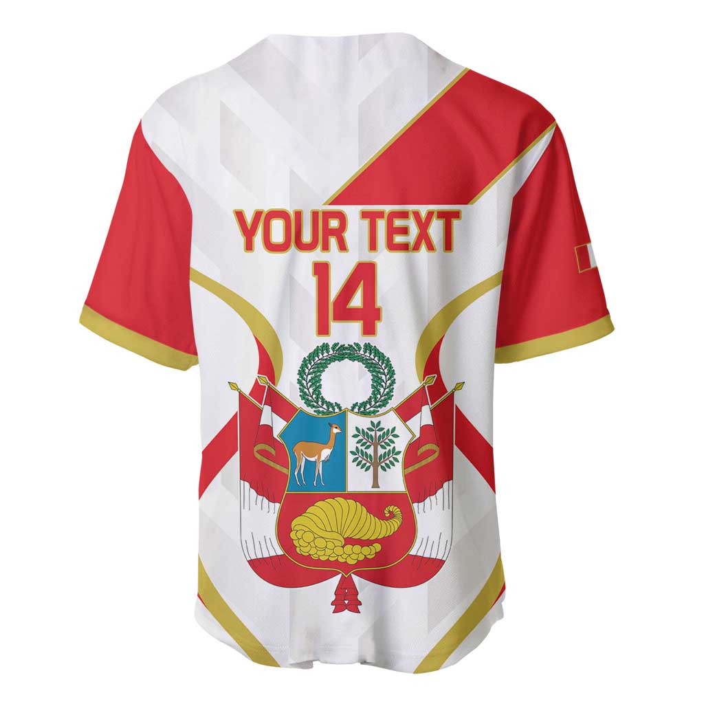Custom Peru Football Baseball Jersey Vamos La Bicolor - Wonder Print Shop