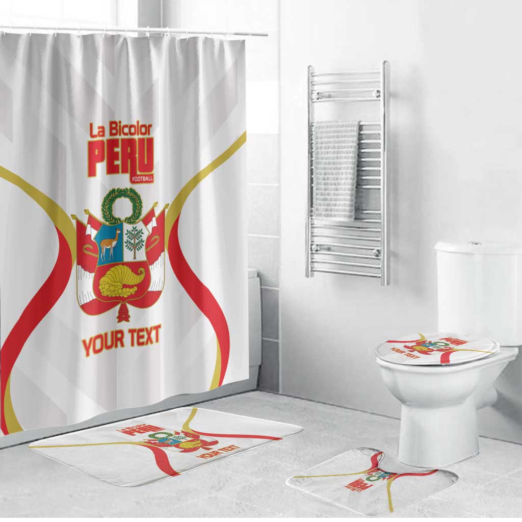 Custom Peru Football Bathroom Set Vamos La Bicolor - Wonder Print Shop