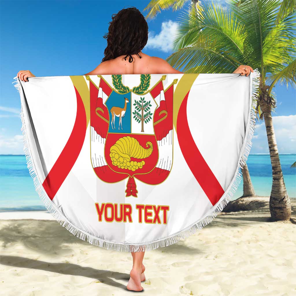 Custom Peru Football Beach Blanket Vamos La Bicolor - Wonder Print Shop