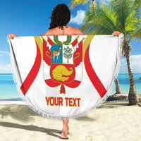 Custom Peru Football Beach Blanket Vamos La Bicolor - Wonder Print Shop