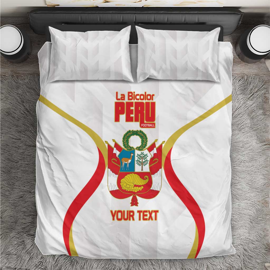 Custom Peru Football Bedding Set Vamos La Bicolor - Wonder Print Shop