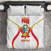 Custom Peru Football Bedding Set Vamos La Bicolor - Wonder Print Shop
