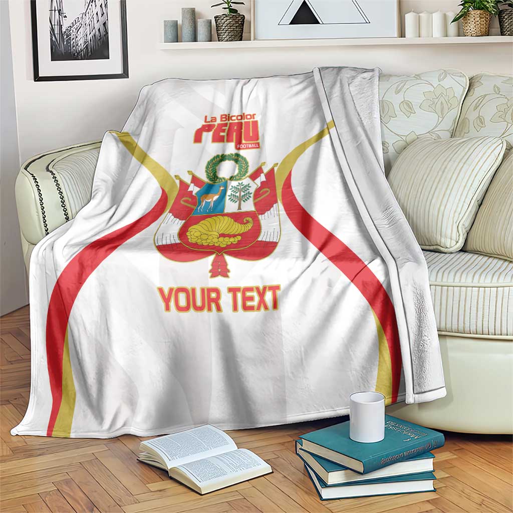 Custom Peru Football Blanket Vamos La Bicolor - Wonder Print Shop