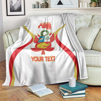 Custom Peru Football Blanket Vamos La Bicolor - Wonder Print Shop