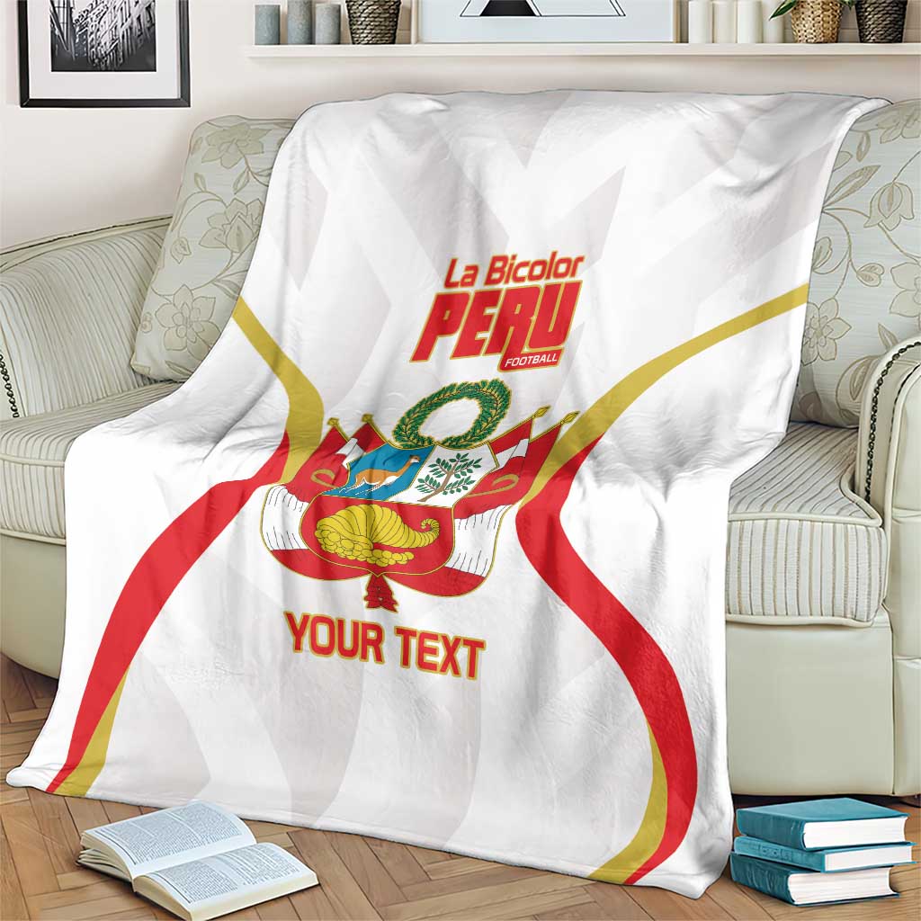 Custom Peru Football Blanket Vamos La Bicolor - Wonder Print Shop