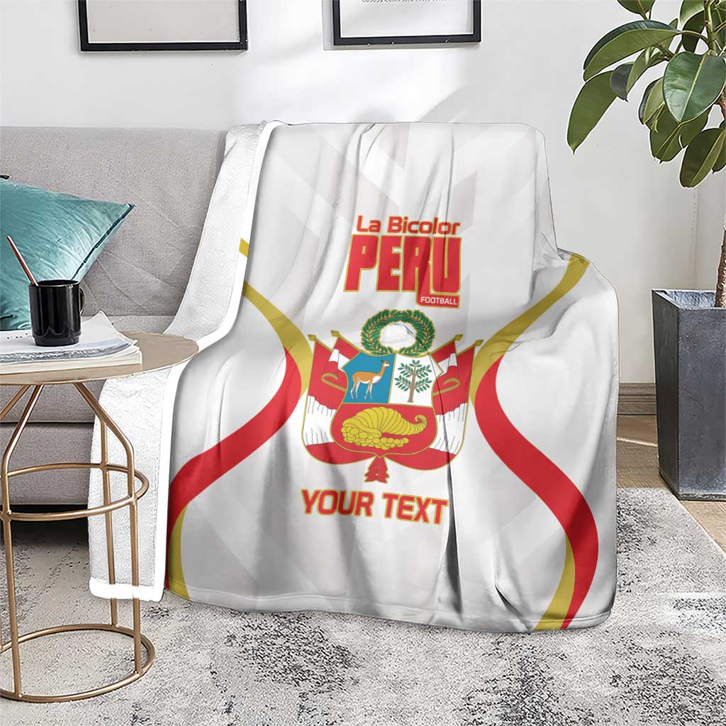 Custom Peru Football Blanket Vamos La Bicolor - Wonder Print Shop