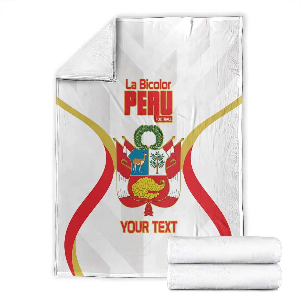 Custom Peru Football Blanket Vamos La Bicolor - Wonder Print Shop