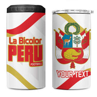 Custom Peru Football 4 in 1 Can Cooler Tumbler Vamos La Bicolor - Wonder Print Shop