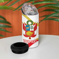 Custom Peru Football 4 in 1 Can Cooler Tumbler Vamos La Bicolor - Wonder Print Shop