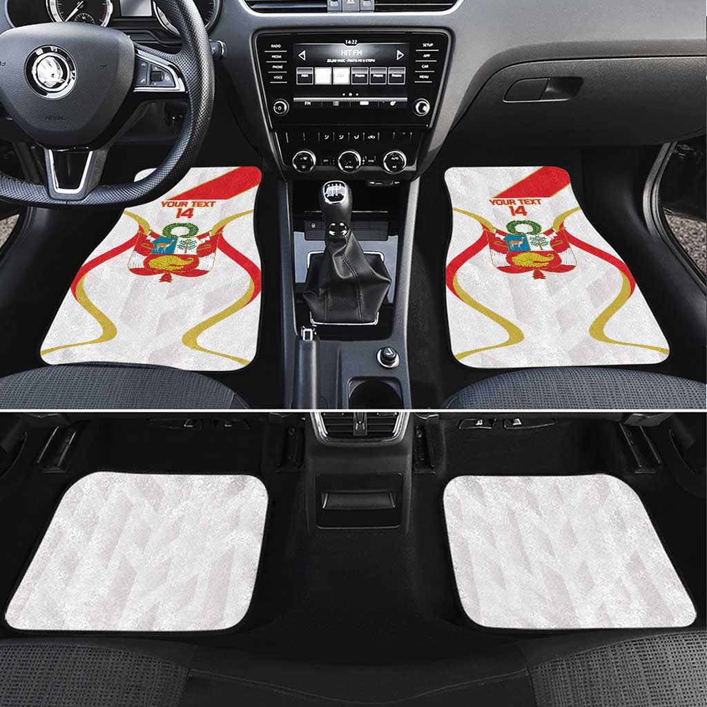 Custom Peru Football Car Mats Vamos La Bicolor - Wonder Print Shop